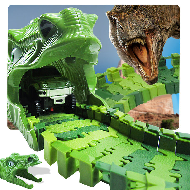 DinoPlay™ - Dinosaurus Speelgoedset | Met 360-graden Baan - Interactief en Avontuurlijk - Stimuleert de Creativiteit en het Denkvermogen - Urenlang Speelplezier - Geschikt voor Jongens en Meisjes