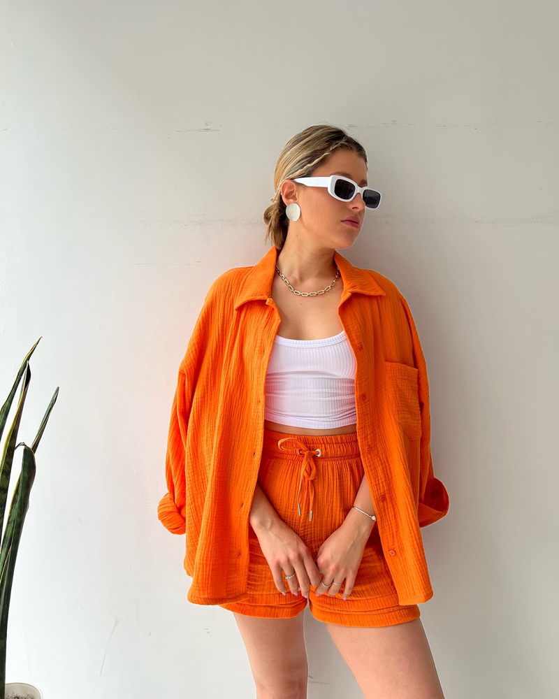 SummerFit™ - Trendy Hemd en Short Set | Fleurige Outfit voor een Frisse Look - Comfortabel - Zachte Stof - Casual Gelegenheden