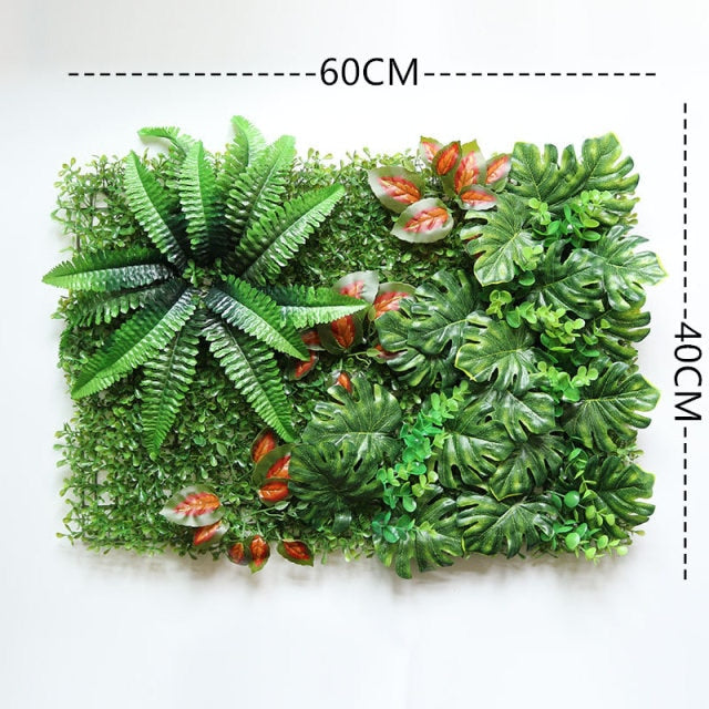 Indie wanddecoratie met kunstmatige planten 60x40cm | Verlevendig de ruimte met groen