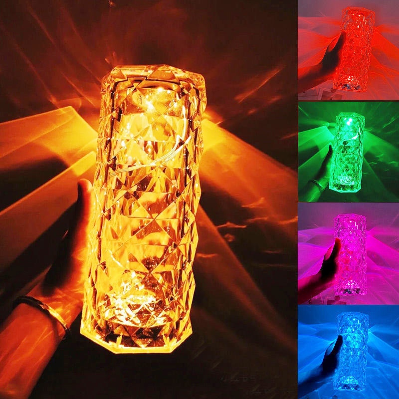 Kristallen Multi-color Nachtlamp | Met 16 Kleuren creëer je elke sfeer | Romantisch én Stijlvol