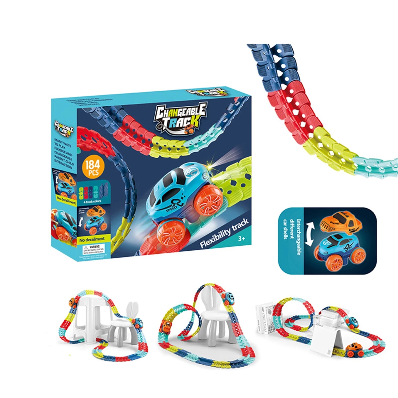 KidsPlay™ - 🧲Magnetische autospeelbaan l Speel - overal - in huis